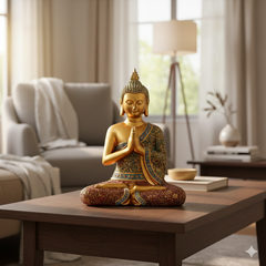 Buddha with gold accents