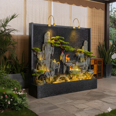 Decorative Indoor Zen Garden Fountain with LED Lights