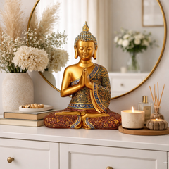 Buddha with gold accents