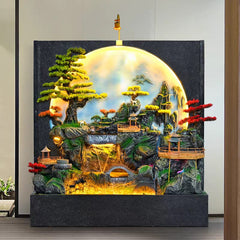 Majestic Zen Landscape Floor Fountain