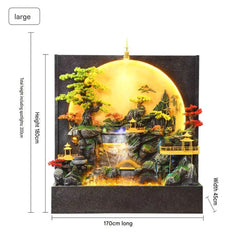 Majestic Zen Landscape Floor Fountain
