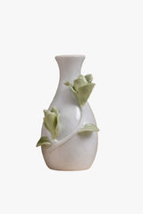 vase with green rosebuds