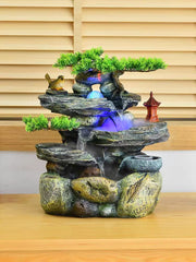 Miniature Rock Style Indoor LED Water Fountain