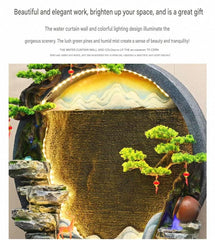 Chinese mountain scenery water fountain