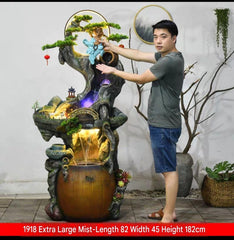 Asian Garden Fountain with LED Lights