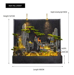Decorative Indoor Zen Garden Fountain with LED Lights